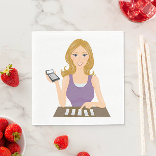 Finance Woman Napkin