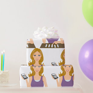 Finance Woman Wrapping Paper
