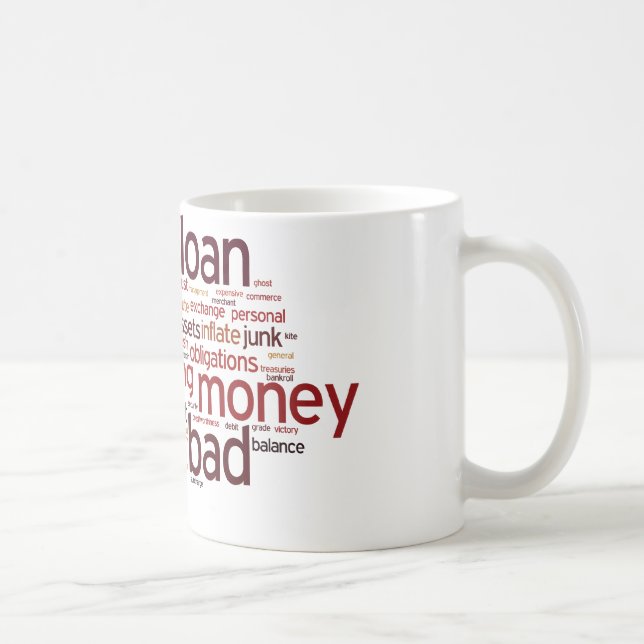 Finance Word Cloud Coffee Mug (Right)