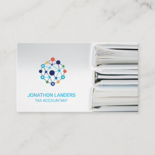 Financial Accountant Binders Business Card