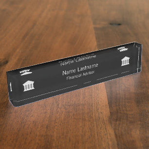 Financial Adviser Professional Design Nameplate