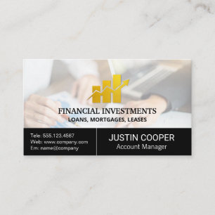 Financial Advising   Portfolio Manager   Chart Business Card