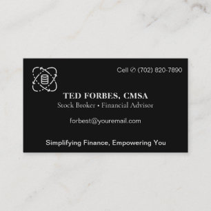 Financial Advisor Broker Basic Business Card