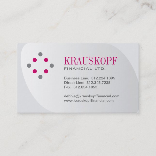 Financial Advisor Business Card Template (Front)