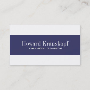 Financial Advisor Business Cards