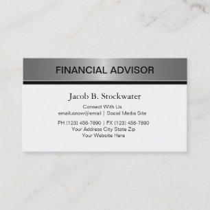 Financial Advisor Business Cards