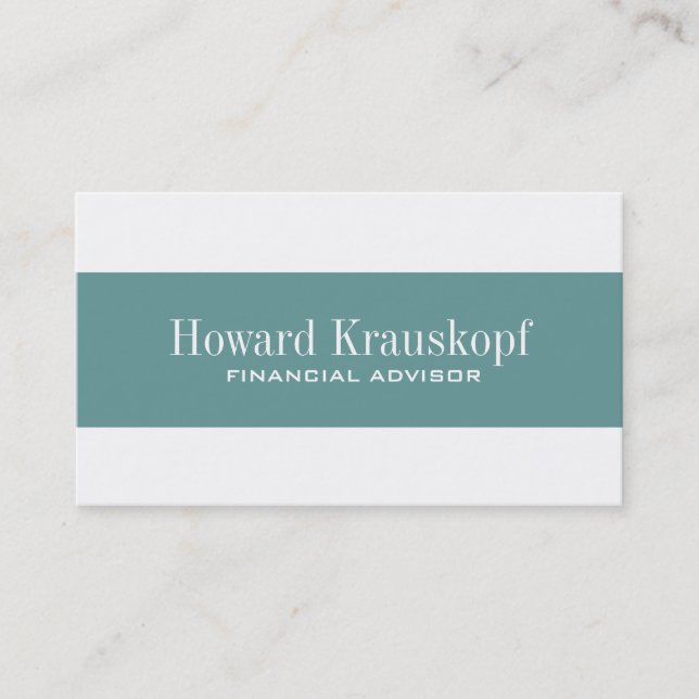 Financial Advisor Business Cards (Front)
