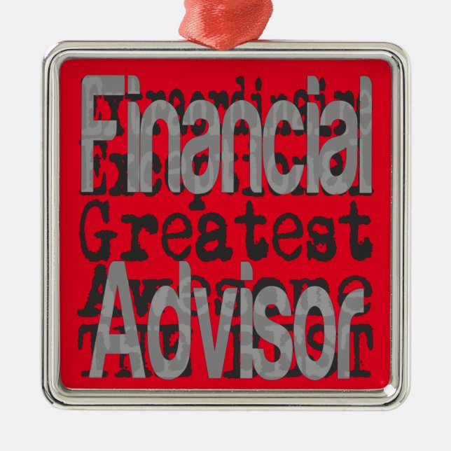 Financial Advisor Extraordinaire Metal Tree Decoration (Front)