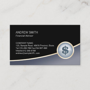 Financial Advisor Finance Dollar Icon Business Car Business Card