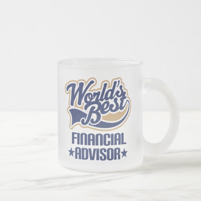 Financial Advisor Gift Frosted Glass Coffee Mug (Right)