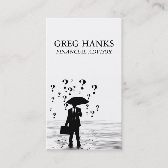 Financial Advisor Money Accounting Business Card (Front)