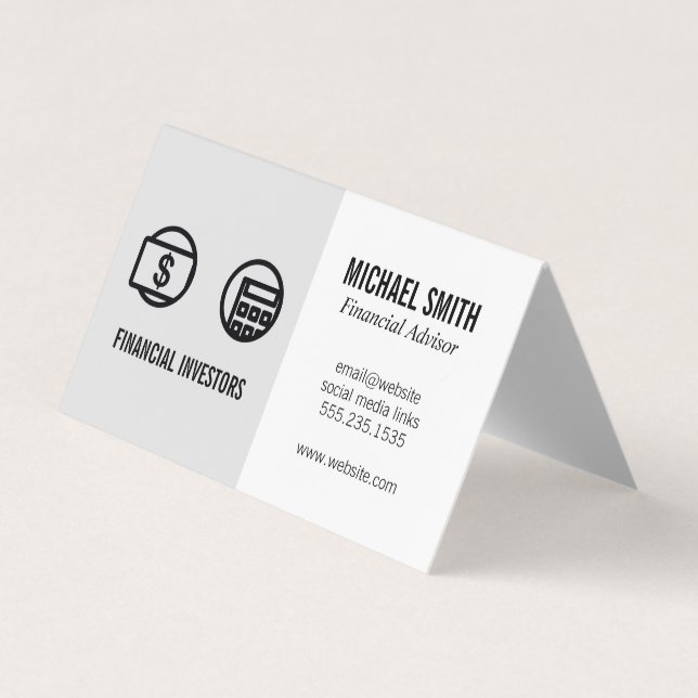 Financial Advisor | Money | Business Card (Front)