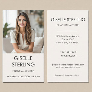 Financial Advisor Neutral Professional Photo  Business Card