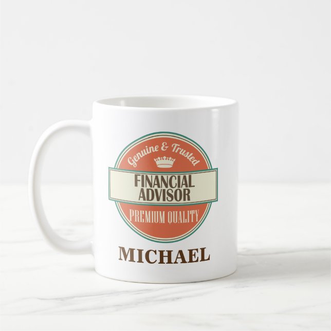 Financial Advisor Personalised Office Mug Gift (Left)