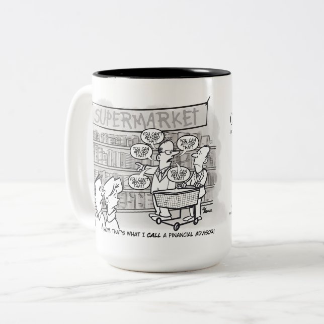 Financial advisor template Two-Tone coffee mug (Front Left)