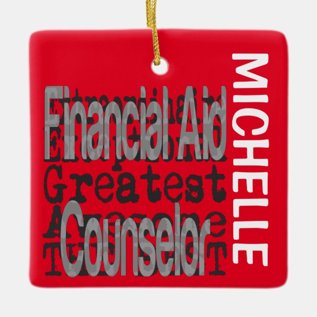 Financial Aid Counsellor Extraordinaire CUSTOM  Ceramic Ornament (Front)