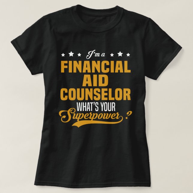 Financial Aid Counsellor T-Shirt (Design Front)