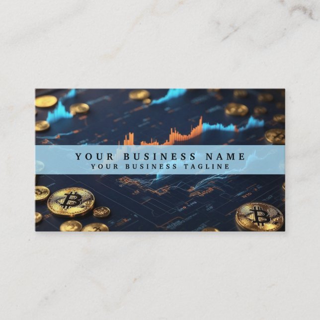 Financial Analyst Cryptocurrency Business Card (Front)
