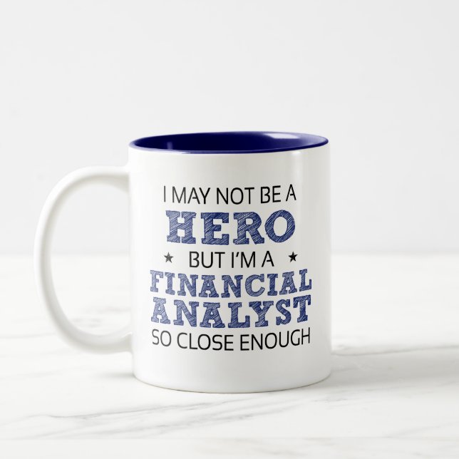 Financial Analyst Job Humour Novelty Two-Tone Coffee Mug (Left)