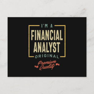 Financial Analyst Job Title Men Women Gift Postcard