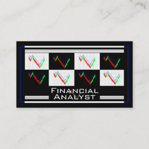 Financial Analyst Money Strategy Colourful Graphs Business Card
