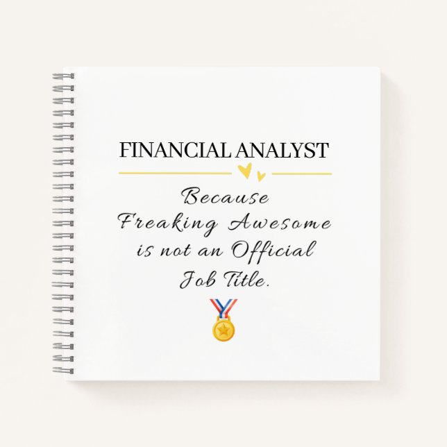 Financial Analyst Retirement Notebook (Front)