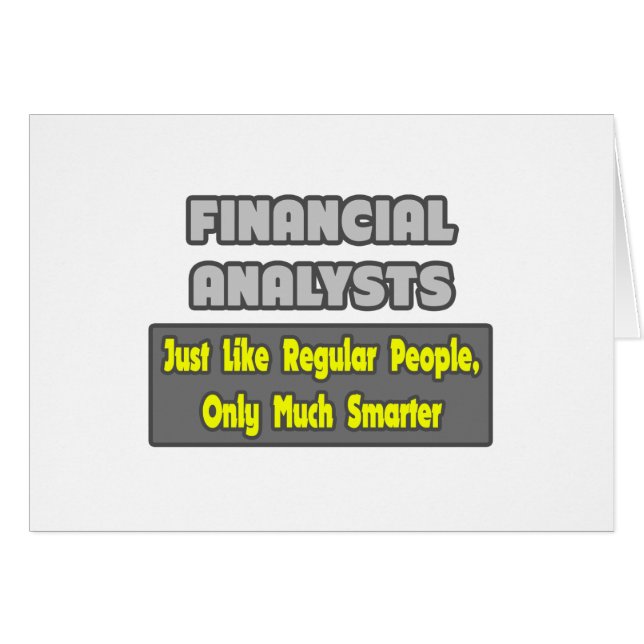 Financial Analysts ... Smarter (Front Horizontal)