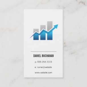 Financial Bar Chart Graph Business Card