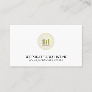 Financial Bar Graph Business Card