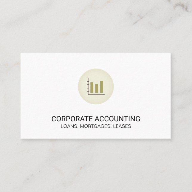 Financial Bar Graph Business Card (Front)
