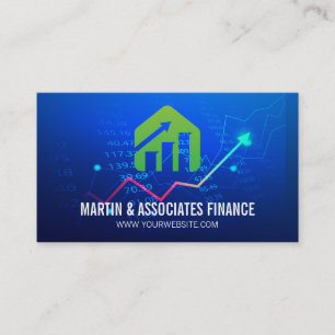 Financial Bar Graph   Stocks Business Card
