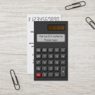 Financial Calculator Business Card (Black)