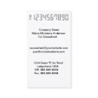 Financial Calculator Business Card (White)