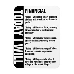 Financial Care Goals Reminder Customise Magnet