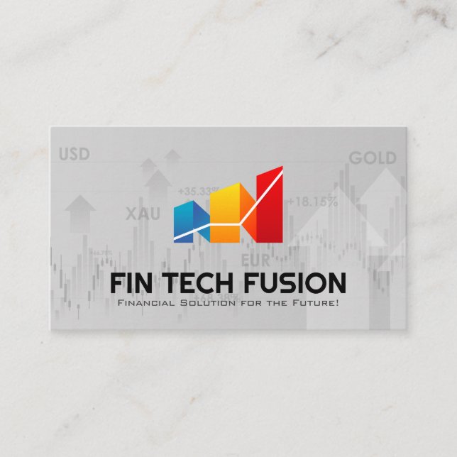 Financial Chart | AI Tech | Data Analysis Business Card (Front)