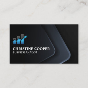 Financial Chart Data   Modern Background Shapes Business Card