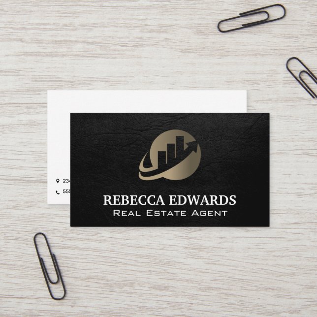 Financial Chart Logo | Analyst Business Card (Front/Back In Situ)