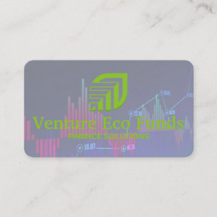 Financial Chart Logo   Investing   Eco Tech Logo Business Card