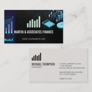 Financial Charts   Stocks Calculator Business Card