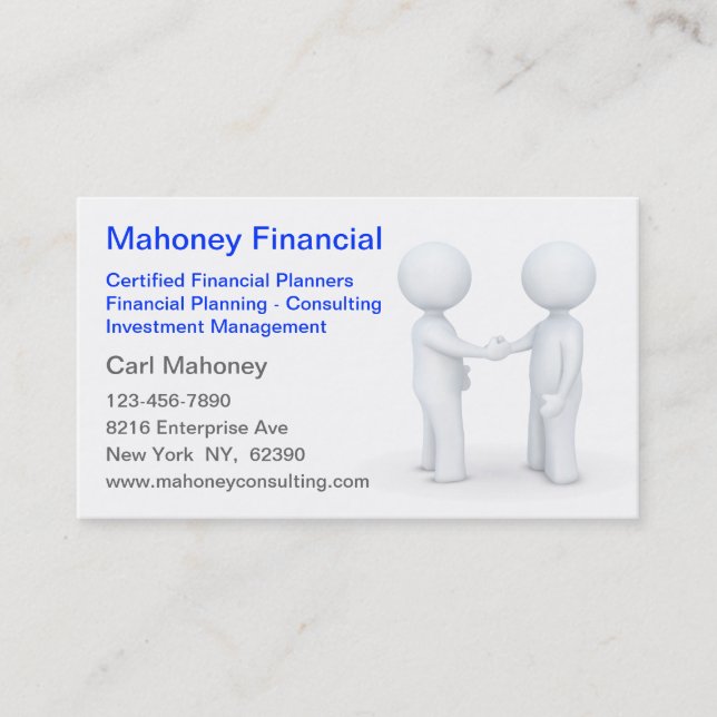 Financial Consulting Insurance Agent Business Card (Front)