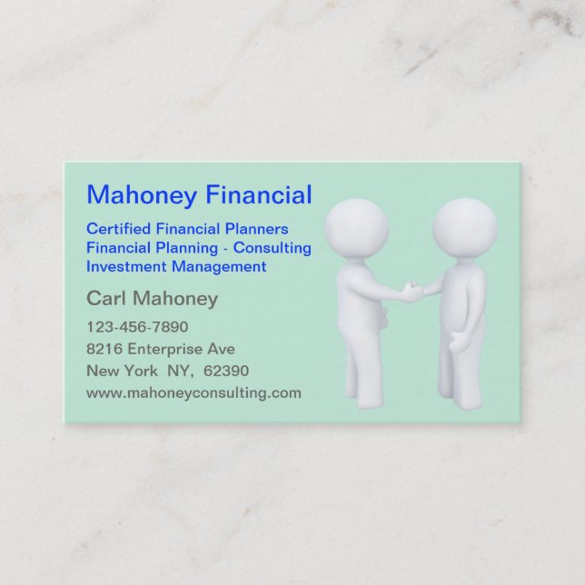 Financial Consulting Insurance Agent Business Card (Front)