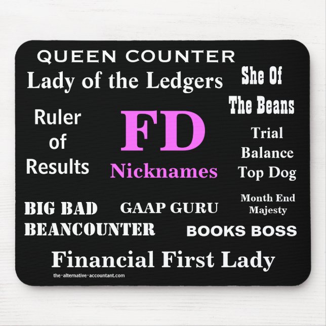 Financial Director Nicknames Synonyms Definitions Mouse Mat (Front)