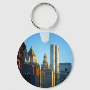 Financial District Skyline Cityscape Key Ring