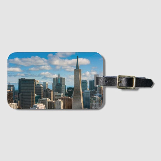 Financial District Skyline of San Francisco Luggage Tag (Front Horizontal)