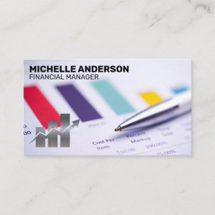 Financial Documents   Bar Chart Stocks Business Card