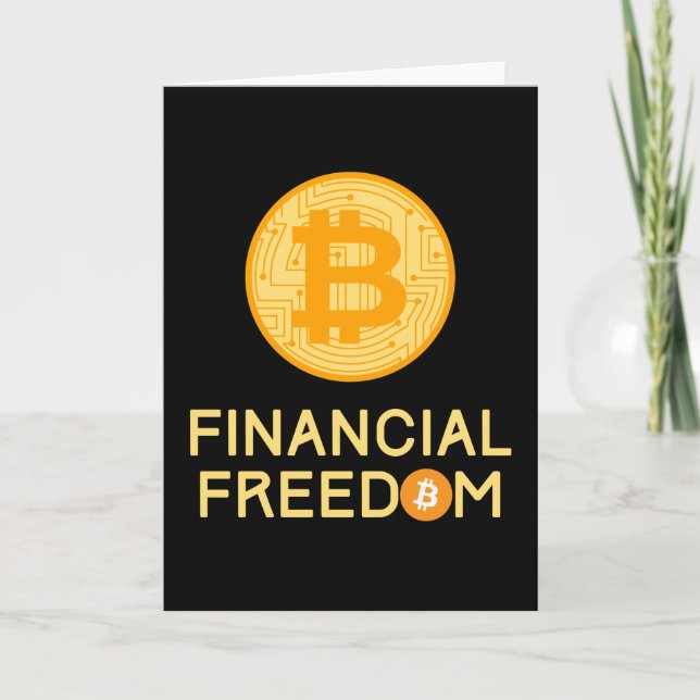 Financial Freedom Bitcoin BTC Investing Card (Front)