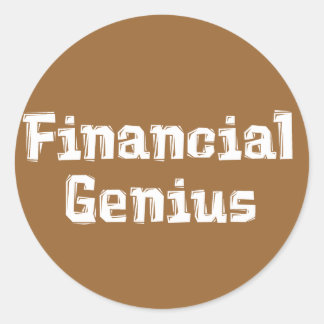 Financial Genius Gifts Classic Round Sticker