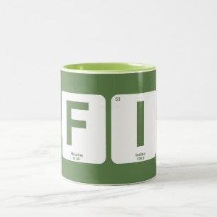 Financial Independence Periodic Table Two-Tone Coffee Mug