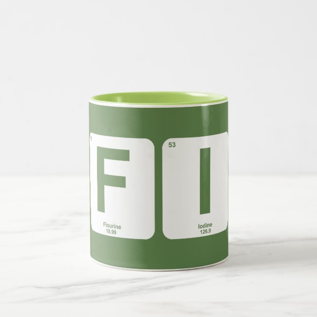 Financial Independence Periodic Table Two-Tone Coffee Mug (Center)