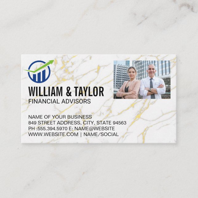 Financial Logo | Business People Card (Front)